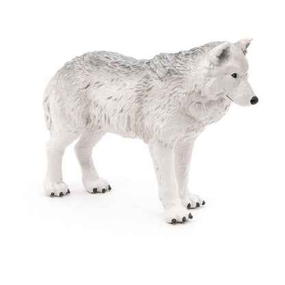PAPO Wild Animal Kingdom Polar Wolf Toy Figure, White (50195)
