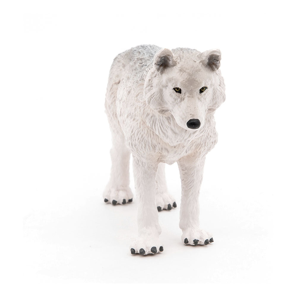 PAPO Wild Animal Kingdom Polar Wolf Toy Figure, White (50195)
