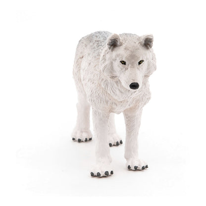 PAPO Wild Animal Kingdom Polar Wolf Toy Figure, White (50195)