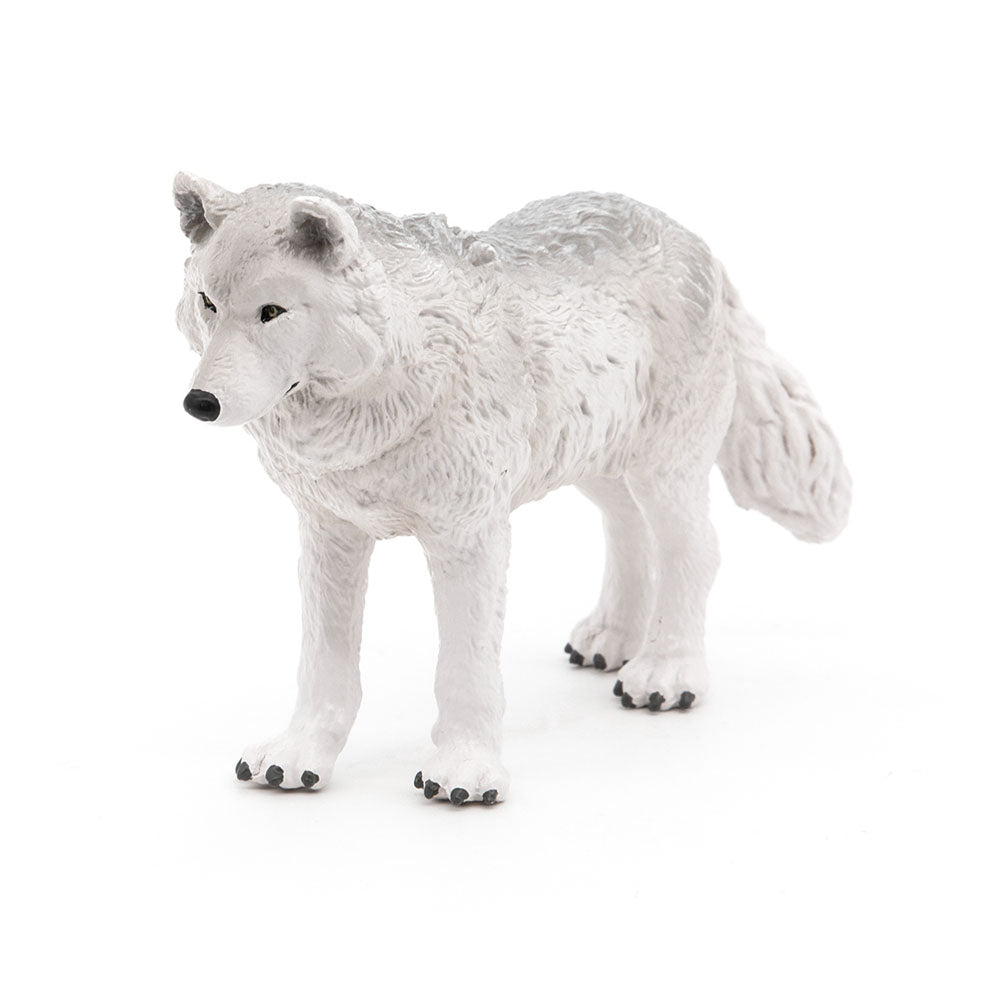 PAPO Wild Animal Kingdom Polar Wolf Toy Figure, White (50195)