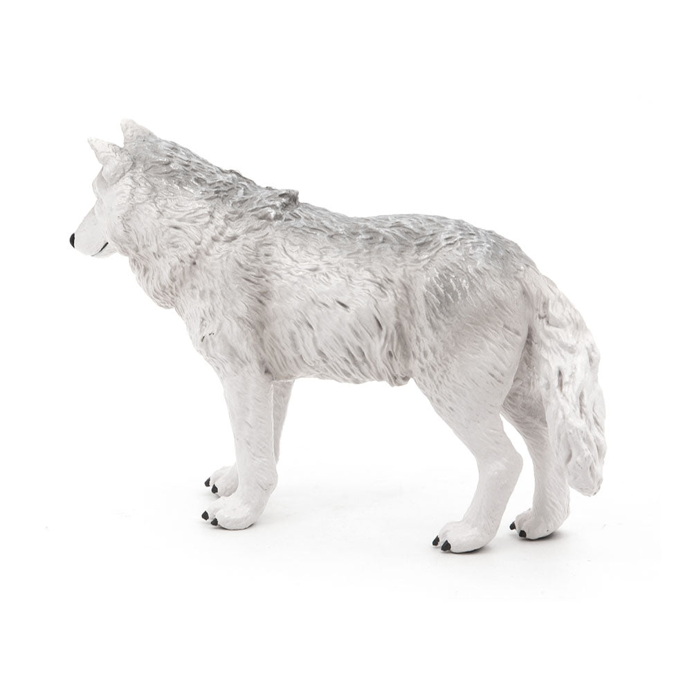 PAPO Wild Animal Kingdom Polar Wolf Toy Figure, White (50195)