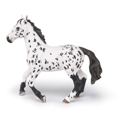 Papo -Handbemalt - Figuren -Pferd, Fohlen und Ponys -Appaloosa Pferd schwarz-51539-Sammelbar-Für Kinder - Geeignet für Jungen und Mädchen - Ab 3 Jahren