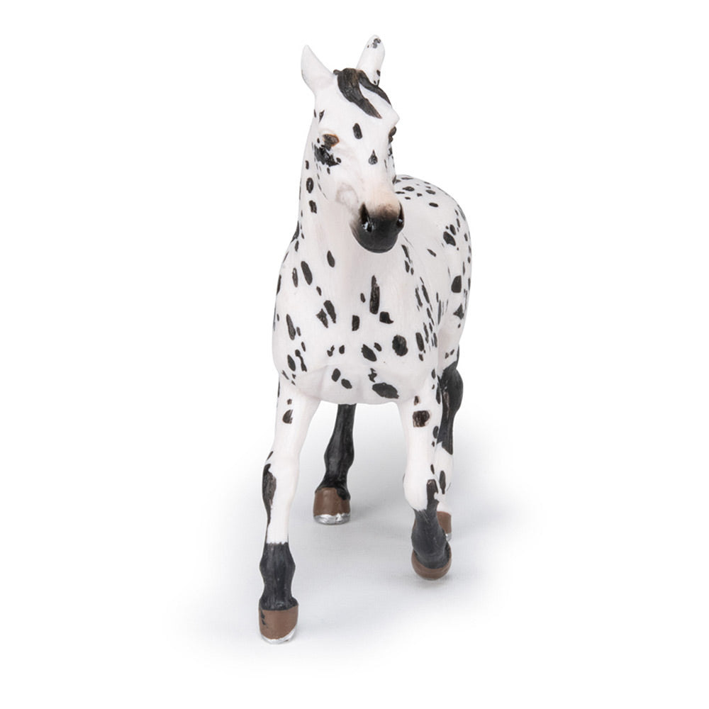 Papo -Handbemalt - Figuren -Pferd, Fohlen und Ponys -Appaloosa Pferd schwarz-51539-Sammelbar-Für Kinder - Geeignet für Jungen und Mädchen - Ab 3 Jahren