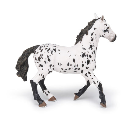 Papo -Handbemalt - Figuren -Pferd, Fohlen und Ponys -Appaloosa Pferd schwarz-51539-Sammelbar-Für Kinder - Geeignet für Jungen und Mädchen - Ab 3 Jahren