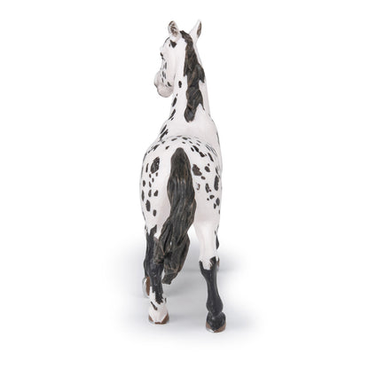 Papo -Handbemalt - Figuren -Pferd, Fohlen und Ponys -Appaloosa Pferd schwarz-51539-Sammelbar-Für Kinder - Geeignet für Jungen und Mädchen - Ab 3 Jahren