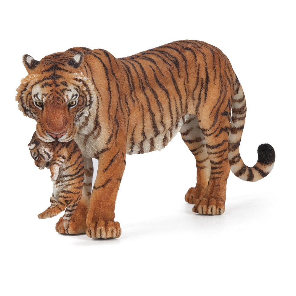 PAPO - Figurina animale -Tigre e il suo bambino, giocattolo per bambini dai 3 anni - Animali selvatici