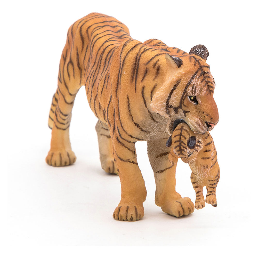 PAPO - Figurina animale -Tigre e il suo bambino, giocattolo per bambini dai 3 anni - Animali selvatici