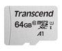 Transcend Scheda di memoria microSDXC 300S Classe 10 da 64 GB con fino a 95/45 MB/s (per smartphone, fotocamere digitali e console Nintendo) senza adattatore SD - TS64GUSD300S