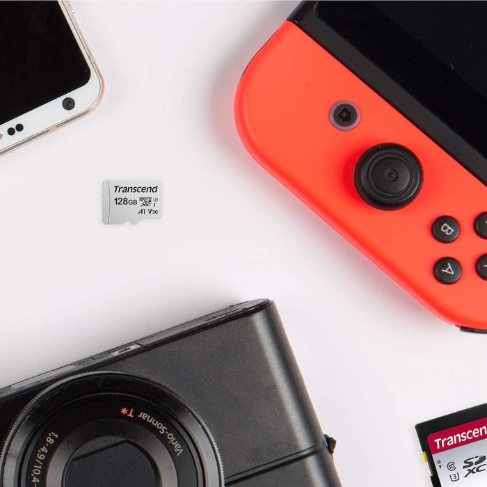 Transcend Scheda di memoria microSDXC 300S Classe 10 da 64 GB con fino a 95/45 MB/s (per smartphone, fotocamere digitali e console Nintendo) senza adattatore SD - TS64GUSD300S