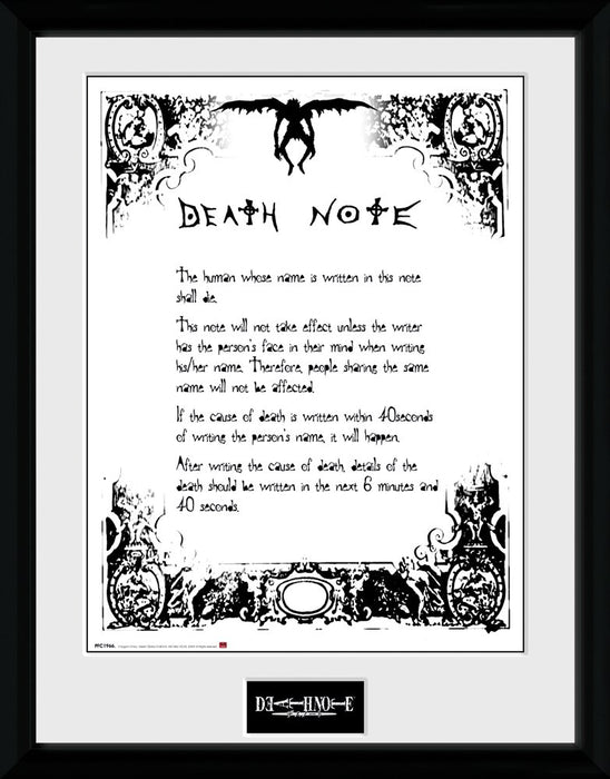GB eye Death Note Death Note 30 x 40cm Framed Collector Print