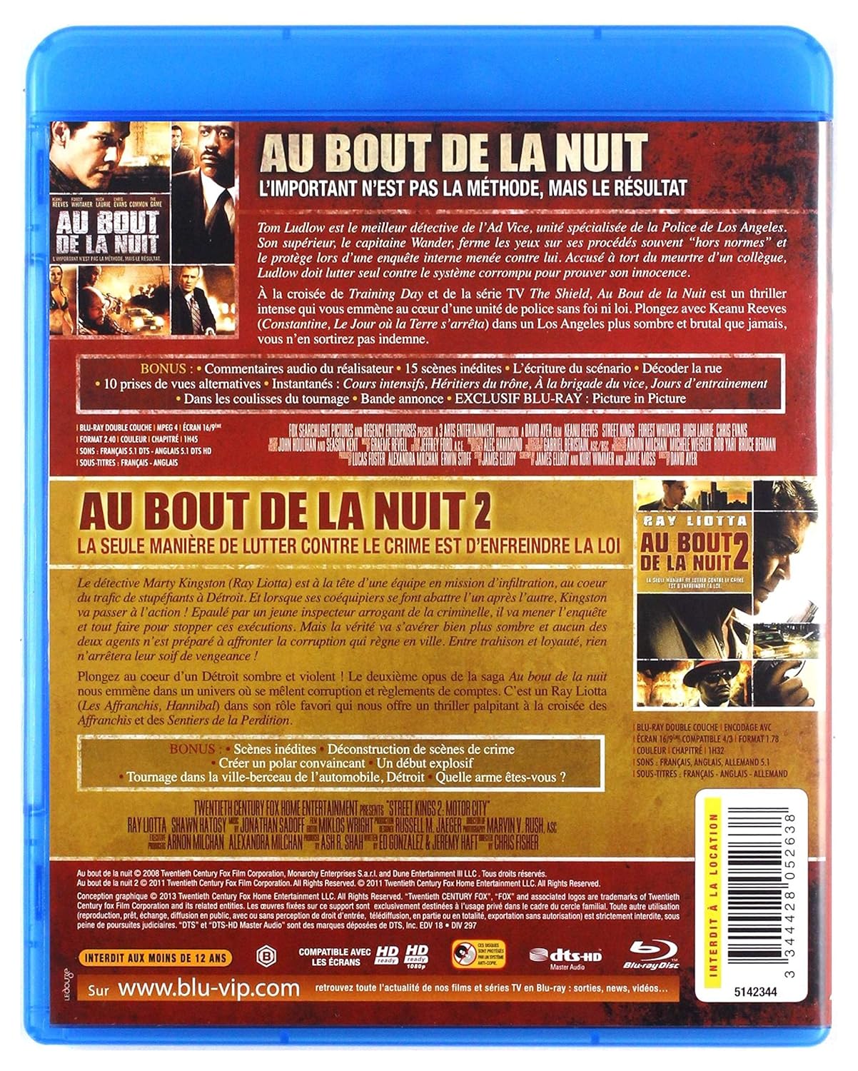 Pack Dueños De La Calle 1+2 (Import Movie) (European Format - Zone 2) (2012) "Disco 1:Keanu Reeves; Hugh La
