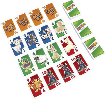 Skip Bo Junior Card Game in with 2 Levels of Play, 112 Cards, Sequencing Entertainment for 2 to 4 Players Ages 5 Years & Older, HHB37