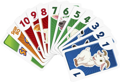 Skip Bo Junior Card Game in with 2 Levels of Play, 112 Cards, Sequencing Entertainment for 2 to 4 Players Ages 5 Years & Older, HHB37