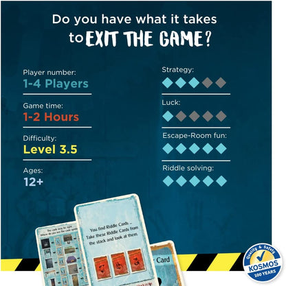 Thames & Kosmos - EXIT: Kidnapped In Fortune City - Level: 3.5/5 - Unique Escape Room Game - 1-4 Players - Puzzle Solving Strategy Board Games for Adults & Kids, Ages 12+ - 692861