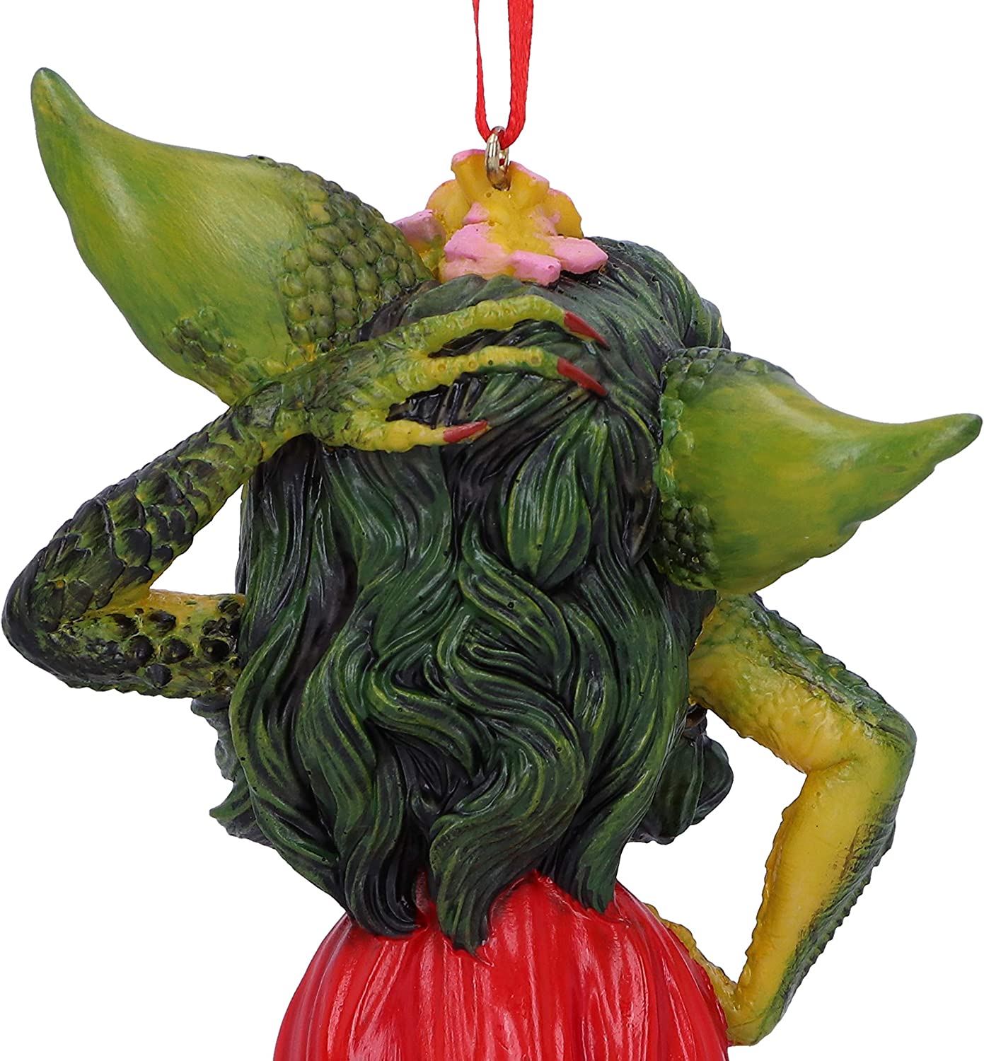 Nemesis Now Gremlins Greta in Red Dress Female Gremlin Hanging Ornament 13cm, Resin, Officially Licensed Gremlins Greta the Female Gremlin, Cast in the Finest Resin, Expertly Hand-Painted