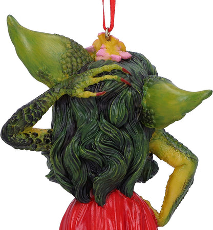 Nemesis Now Gremlins Greta in Red Dress Female Gremlin Hanging Ornament 13cm, Resin, Officially Licensed Gremlins Greta the Female Gremlin, Cast in the Finest Resin, Expertly Hand-Painted