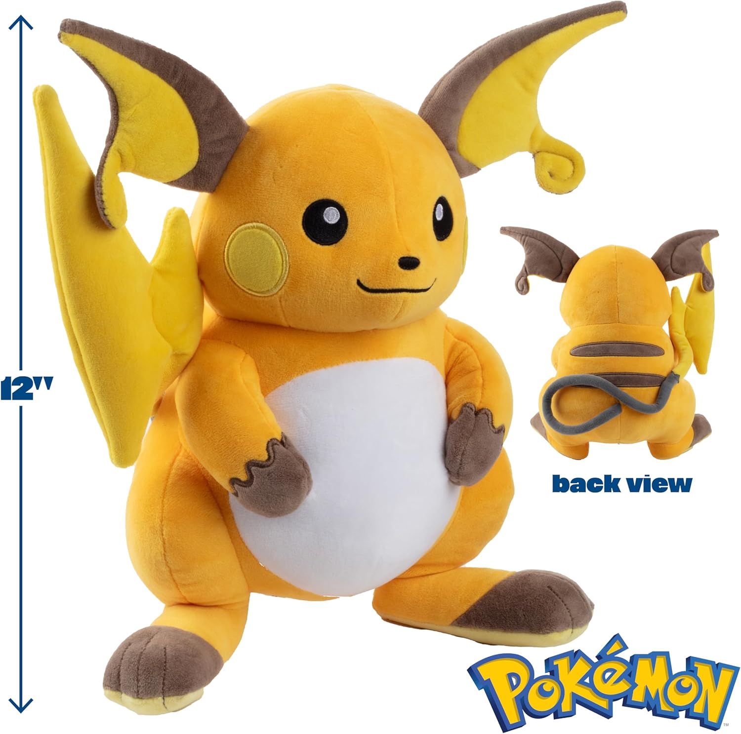 Pokémon 97731 Pokemon Plush-Raichu 30 cm, Black