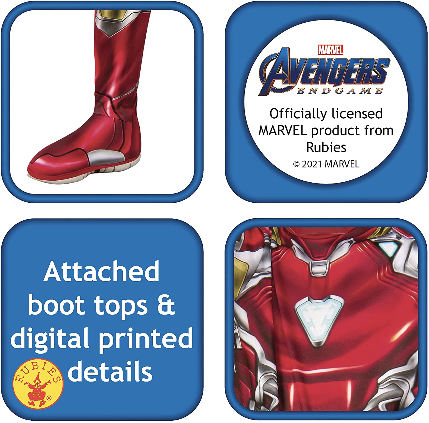 Rubie's Official Avengers Endgame Iron Man, Classic Child Costume