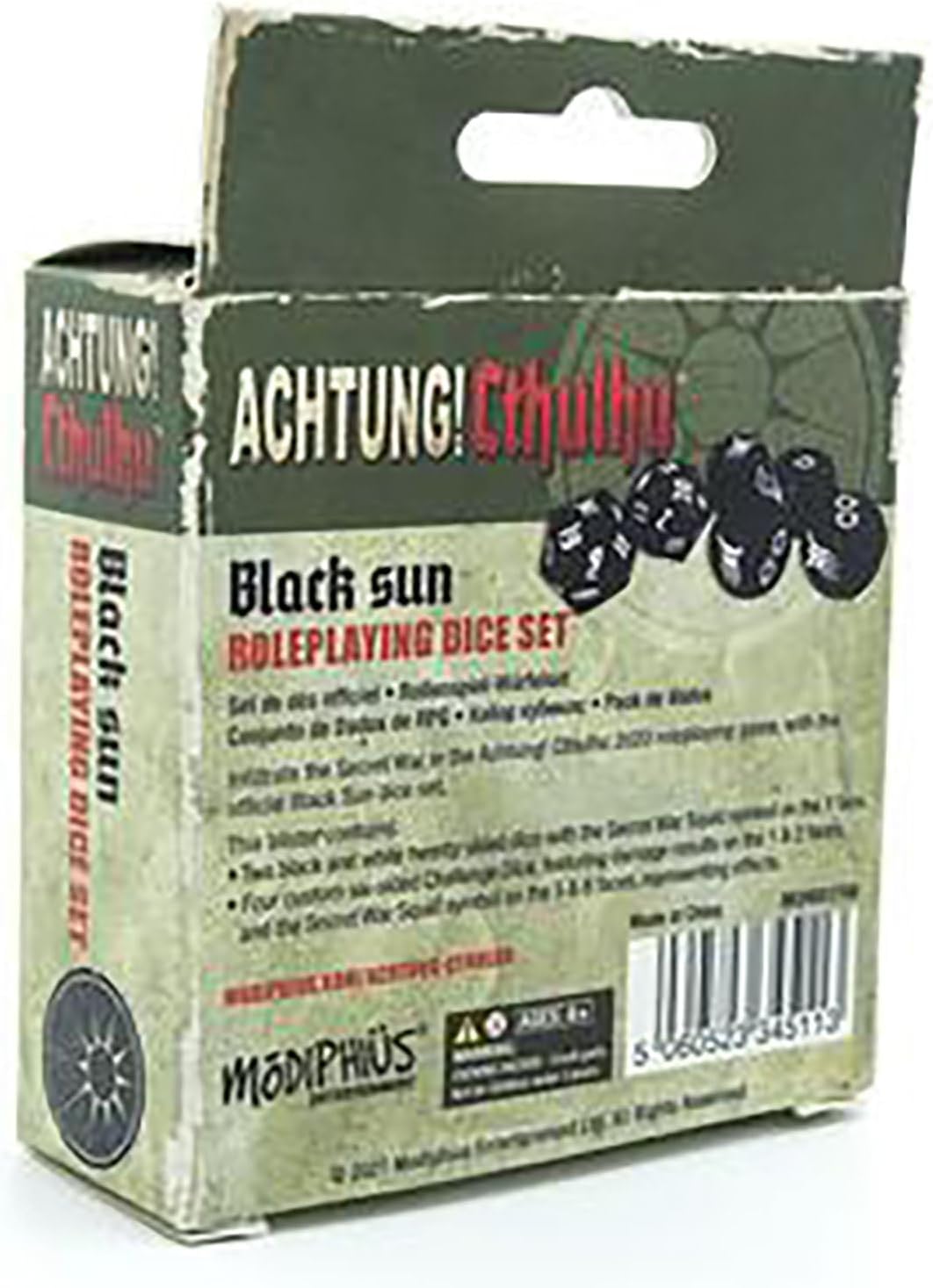 Achtung! Cthulhu 2d20: Black Sun Dice Set