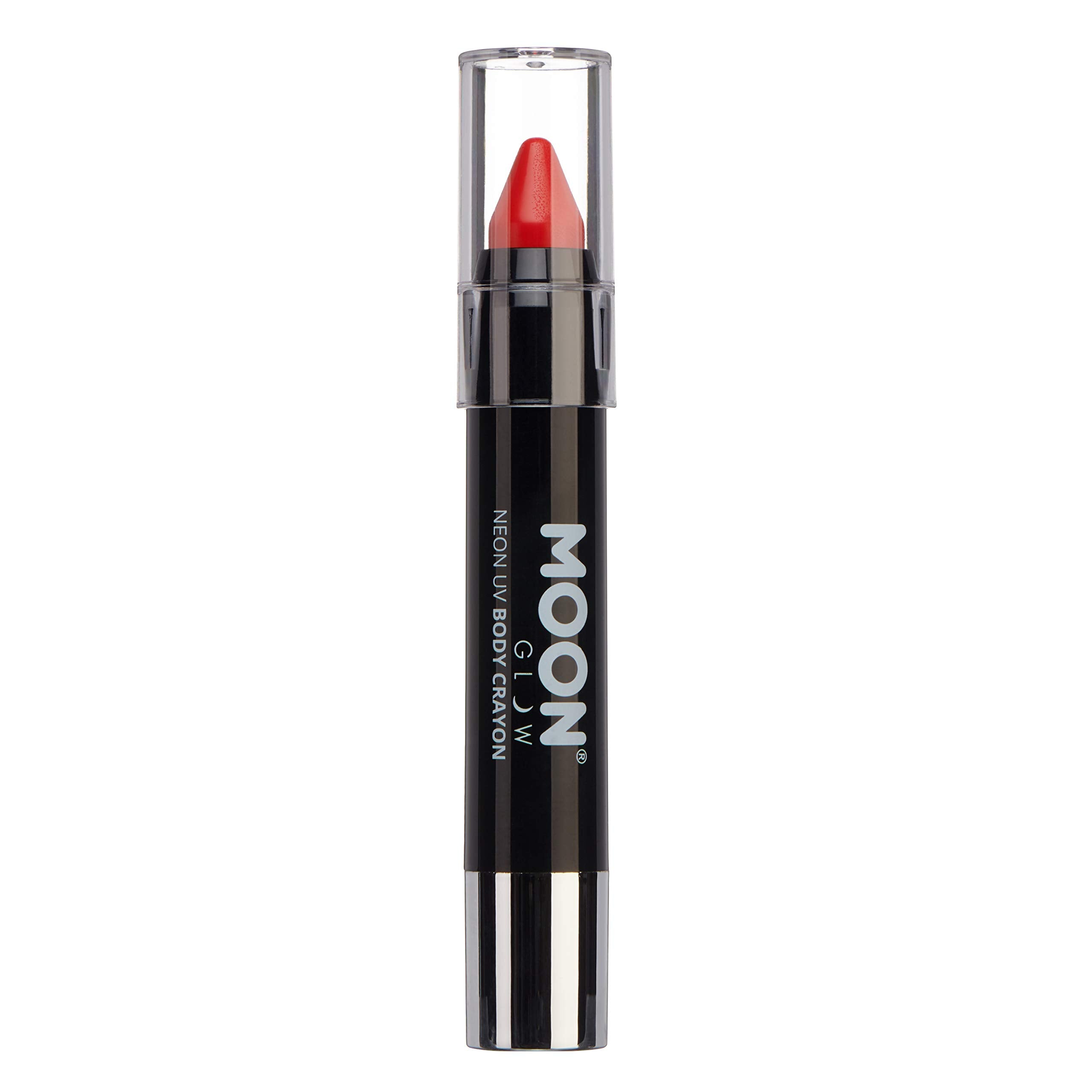 Smiffys Moon Glow Intense Neon UV Body Crayons, Intense Re