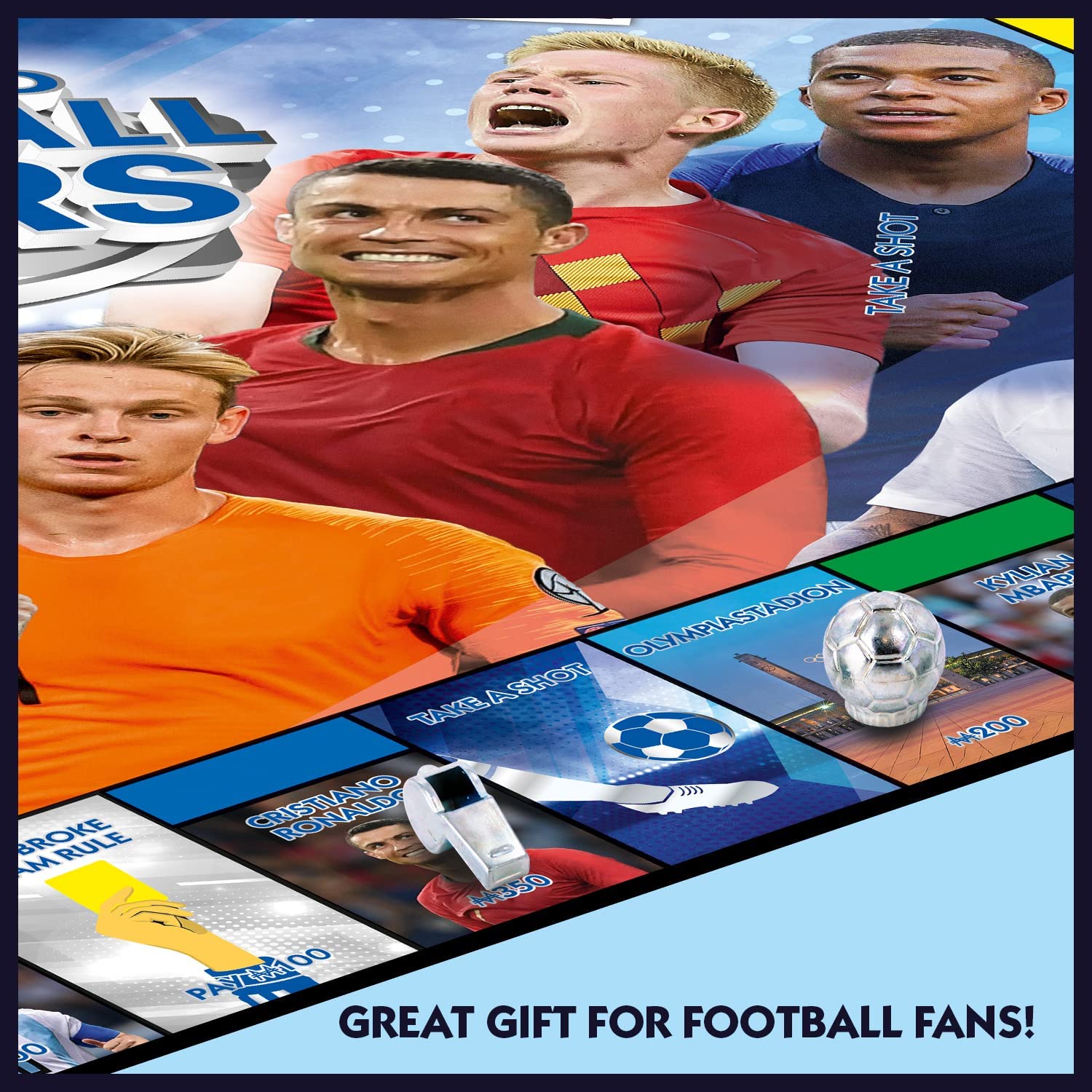Hasbro Gioco da tavolo monopolio delle stelle del mondo del calcio (WM01927-EN1-6