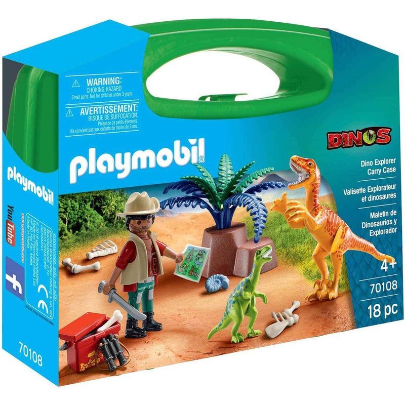 Playmobil 70108 Dino Explorer Carry Case, Fun Imaginative Role-Play, PlaySets Suitable for Children Ages 4+