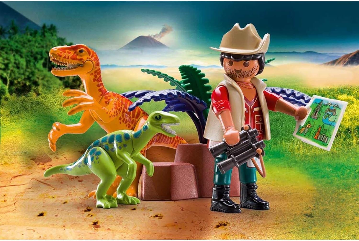 Playmobil 70108 Dino Explorer Carry Case, Fun Imaginative Role-Play, PlaySets Suitable for Children Ages 4+
