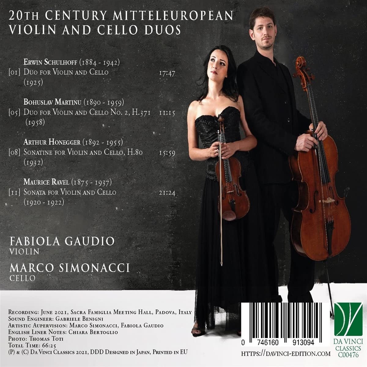 Violin and Cello Duos (20th Century