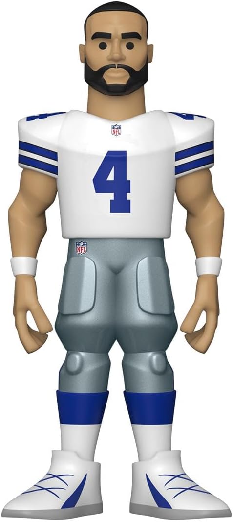 Funko Gold 5" NFL: Cowboys - Dak Prescott - 1/6 Odds for Rare Chase Variant - Collectable Vinyl Action Figure - Birthday Gift Idea - Official Merchandise - Ideal Toy for Sports Fans and Display