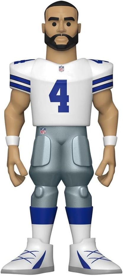 Funko Gold 5" NFL: Cowboys - Dak Prescott - 1/6 Odds for Rare Chase Variant - Collectable Vinyl Action Figure - Birthday Gift Idea - Official Merchandise - Ideal Toy for Sports Fans and Display