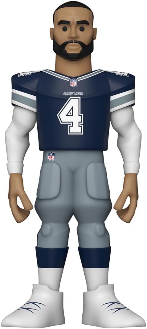 Funko Gold 5" NFL: Cowboys - Dak Prescott - 1/6 Odds for Rare Chase Variant - Collectable Vinyl Action Figure - Birthday Gift Idea - Official Merchandise - Ideal Toy for Sports Fans and Display