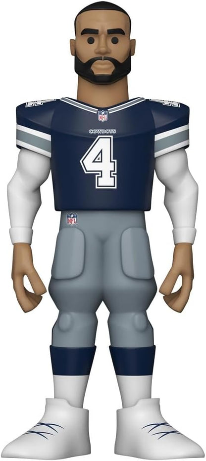 Funko Gold 5" NFL: Cowboys - Dak Prescott - 1/6 Odds for Rare Chase Variant - Collectable Vinyl Action Figure - Birthday Gift Idea - Official Merchandise - Ideal Toy for Sports Fans and Display