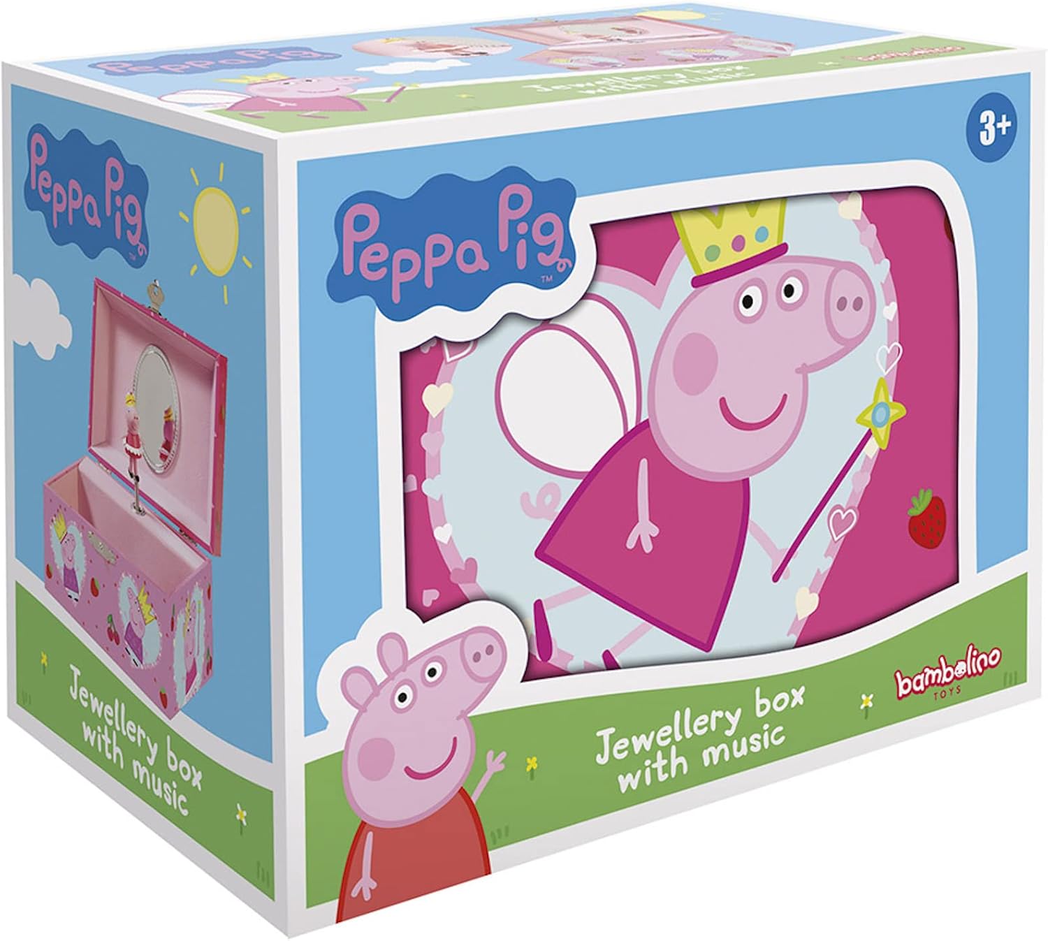 Peppa Pig Sieradendoosje & muziekdoos - betoverende sieradendoos met muziek en Peppa Pig draaifiguur, roze