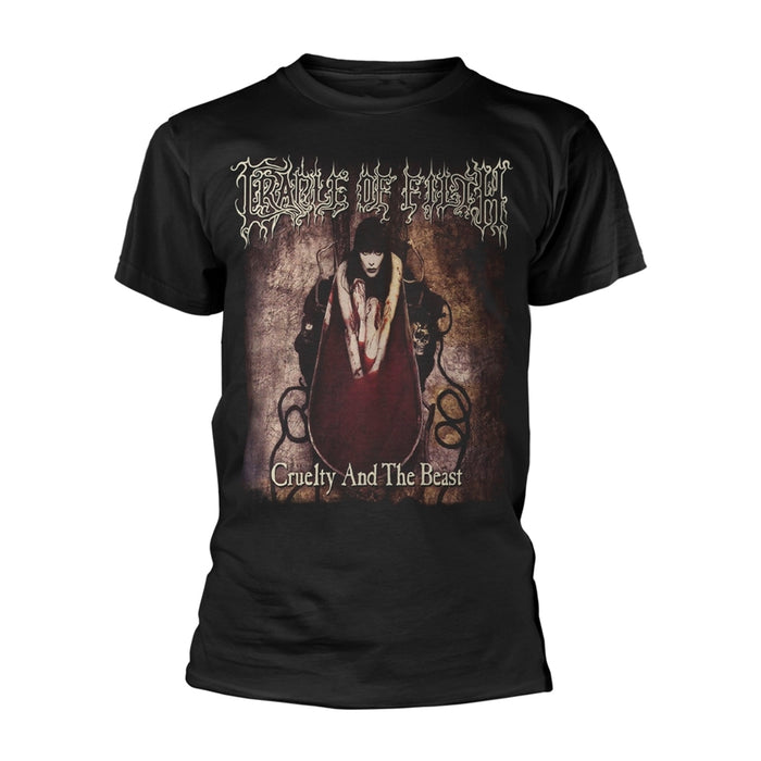 CRADLE OF FILTH - CRUELTY AND THE BEAST (2021) BLACK T-Shirt, Front & Back Print Large
