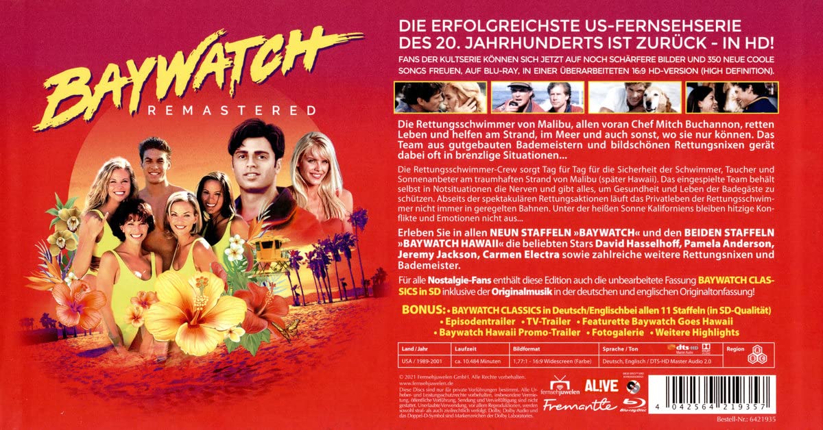 Baywatch HD - Komplettbox: Staffeln 1-9 inkl. Baywatch Hawaii HD (Fernsehjuwelen)