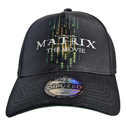 Warner Bros The Matrix Resurrections Green Poster Logo Adjustable Baseball Cap, Black/Green (BA083001MTX