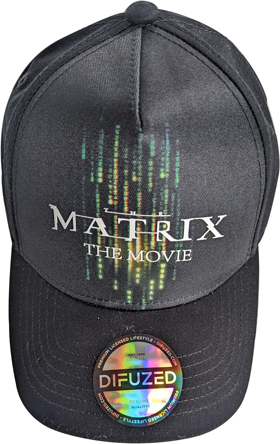 Warner Bros The Matrix Resurrections Green Poster Logo Adjustable Baseball Cap, Black/Green (BA083001MTX