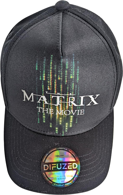 Warner Bros The Matrix Resurrections Green Poster Logo Adjustable Baseball Cap, Black/Green (BA083001MTX