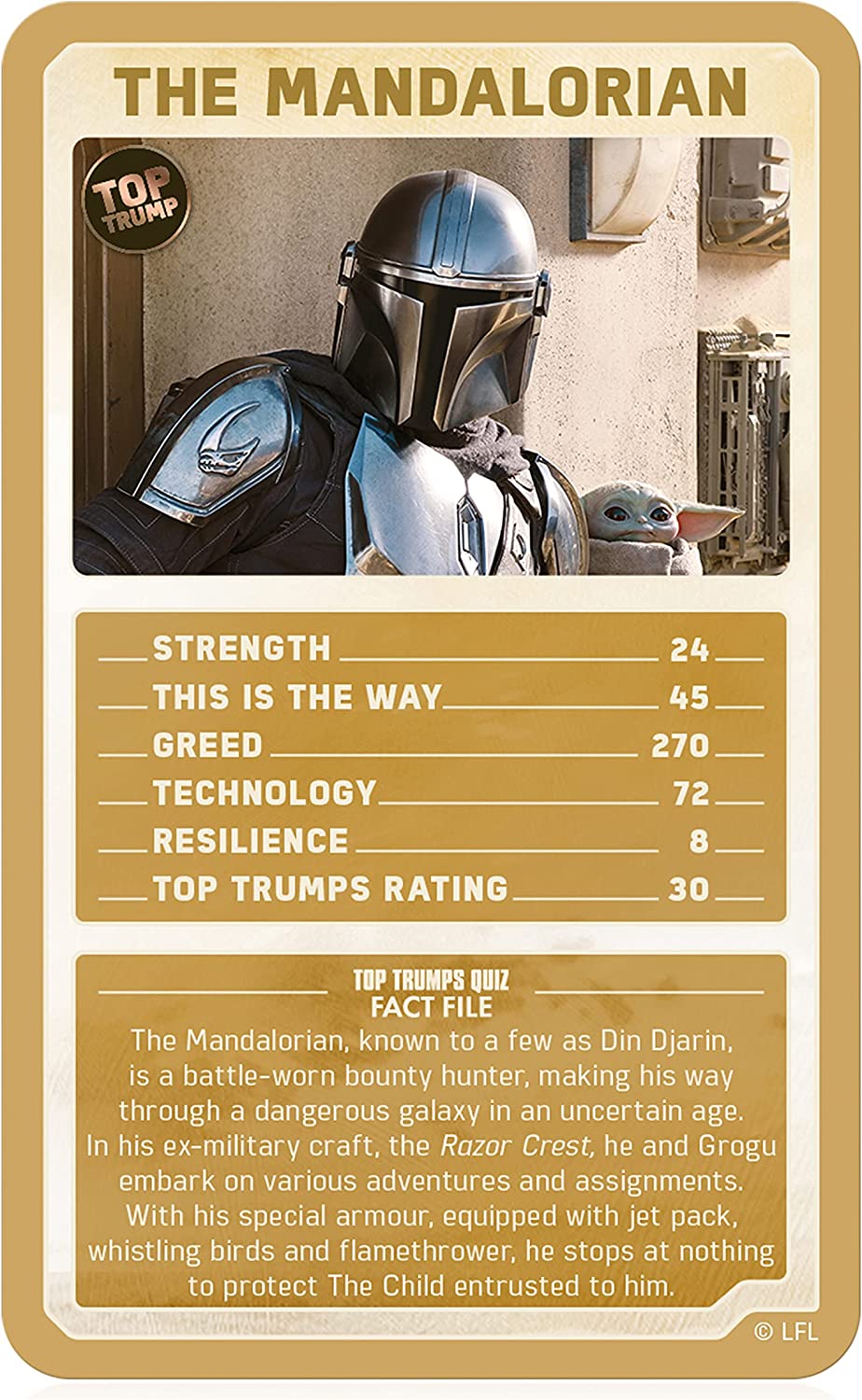 Top Trumps Star Wars The Mandalorian Limited Editions Card Game, play with Greef Karga, Moff Gideon, Boba Fett, Koska Reeves, and Grogu himself, gift and toy for boys and girls aged 6 plus
