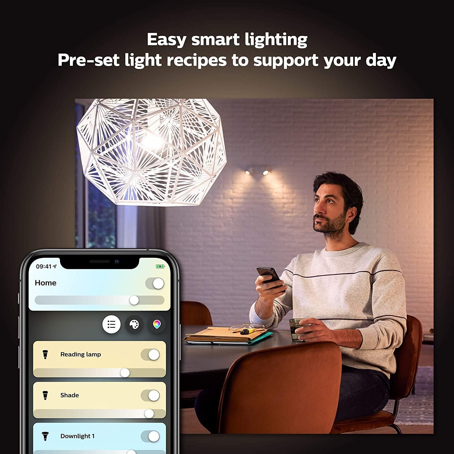 Philips Hue NEW White Ambiance Smart Light Bulb 75W - 1100 Lumen  With Bluetooth. Works with Alexa, Google Assistant and Apple Homekit White Ambiance 1 Count (Pack of 1) E27 Edison Screw Bulbs Only(E27 Edison Screw