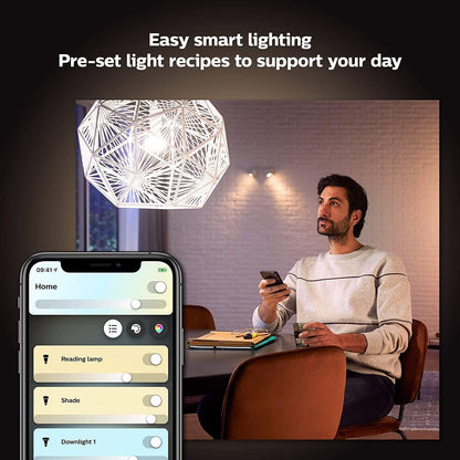 Philips Hue NEW White Ambiance Smart Light Bulb 75W - 1100 Lumen  With Bluetooth. Works with Alexa, Google Assistant and Apple Homekit White Ambiance 1 Count (Pack of 1) E27 Edison Screw Bulbs Only(E27 Edison Screw