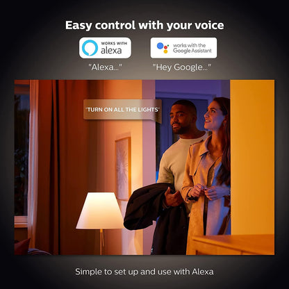 Philips Hue NEW White Ambiance Smart Light Bulb 75W - 1100 Lumen  With Bluetooth. Works with Alexa, Google Assistant and Apple Homekit White Ambiance 1 Count (Pack of 1) E27 Edison Screw Bulbs Only(E27 Edison Screw