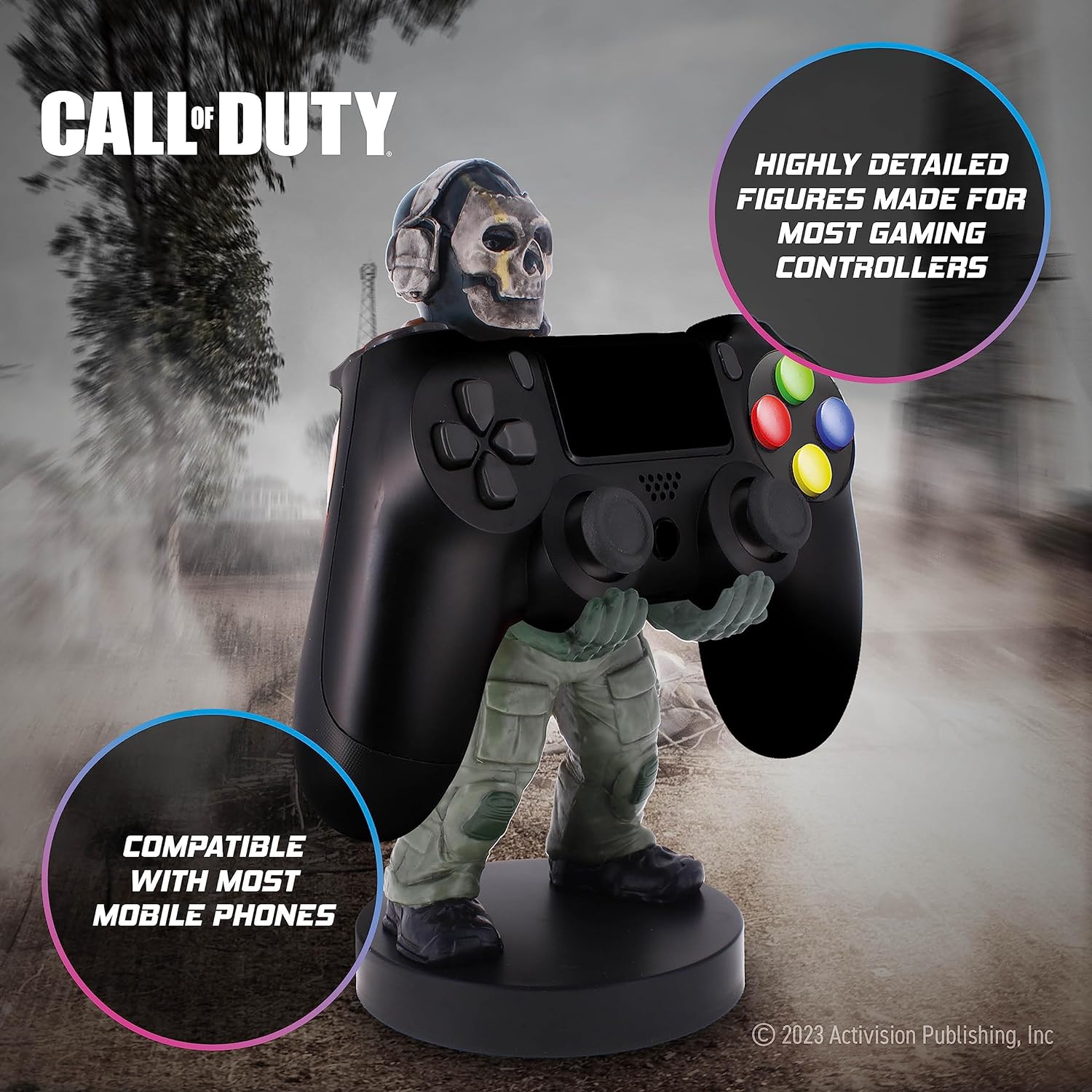 Exquisite Gaming Cable Guy - Call of Duty Ghost 2021 Warzone Vanguard Controller Handy Tablet Halter Halterung Figur Tischdeko Fanartikel