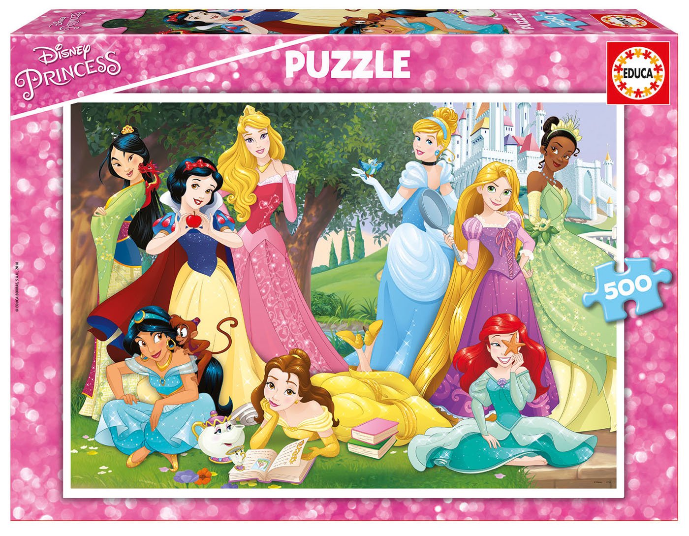 Educa - Puzzle 500 Teile für Erwachsene | Disney Prinzessinnen, 500 Teile Puzzle für Erwachsene und Kinder ab 11 Jahren, Princesses (17723