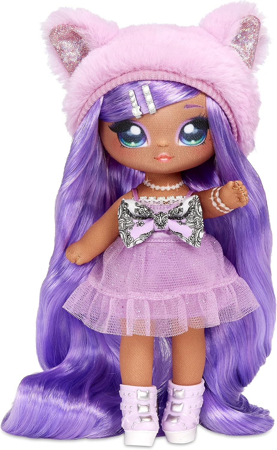Na! Na! Na! Surprise Family Set de 3: 2 Suaves y 1 Mascota-Juguetes para niños-Familia, muñecas, 12 Accesorios, Ropa removible y 1 Gatito de Peluche, Multicolor (MGA Entertainment 575962C3OC