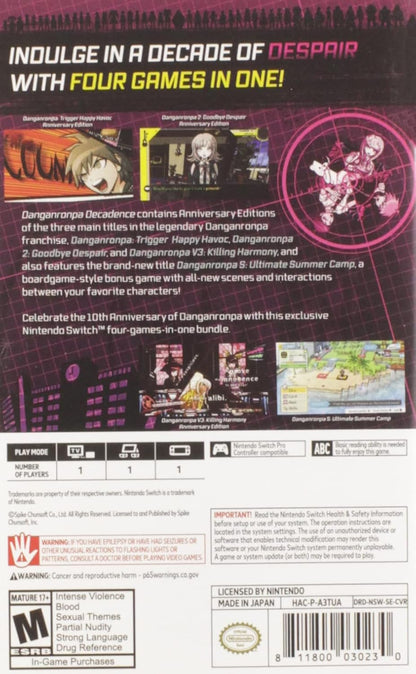 Danganronpa Decadence - Nintendo Switch Standard Edition Decadence