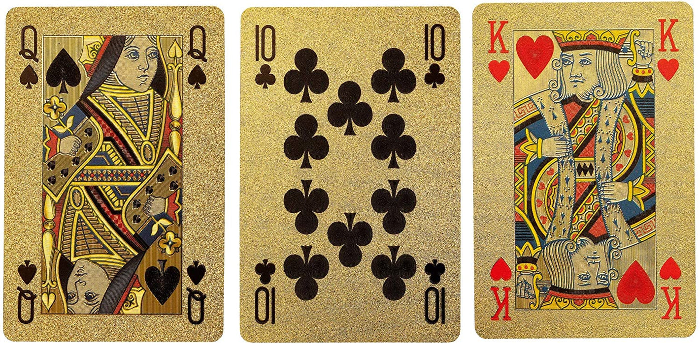 Waddingtons Number 1 Gold Playing Cards Game, Sleek Gold Foil Design Deck of Cards, Ideal for Snap, Poker and a Ideal Travel Companion, Gift and Toy for Ages 6 Plus