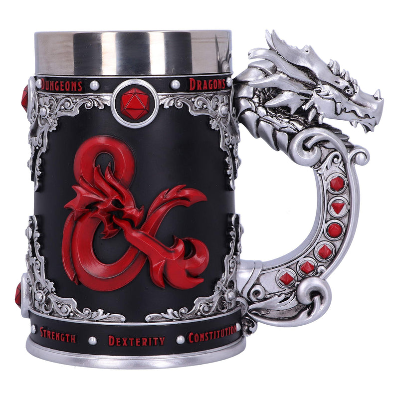 Nemesis Now Dungeons & Dragons Fantasy Role Play Die D20 Tankard, Polyresin, Black, 1 Count (Pack of 1