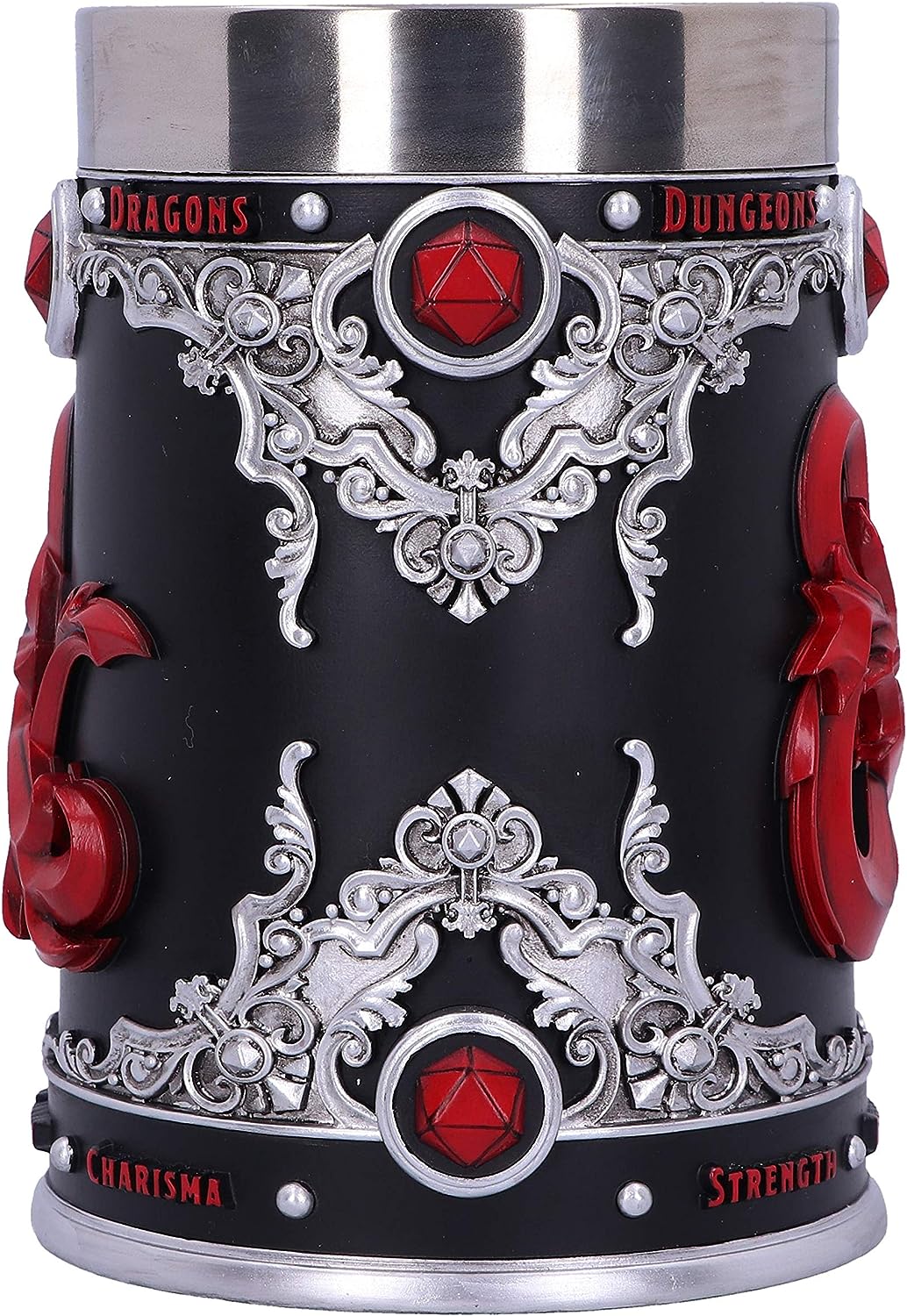 Nemesis Now Dungeons & Dragons Fantasy Role Play Die D20 Tankard, Polyresin, Black, 1 Count (Pack of 1