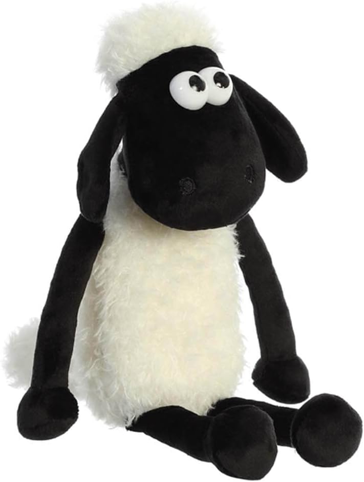 Shaun the Sheep 61174 Cuddly Plush Toy, Black and White, 12in, Suitable for Adults and Kids, Medium